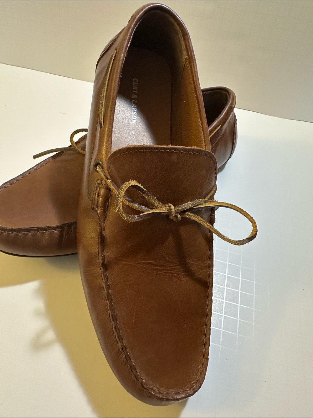 Curt & Larson Leather Driving Loafers Brown Slip On Mens 11 - Picture 4 of 13